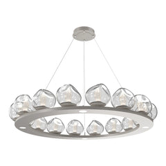 Luna Ring Chandelier by Hammerton Studio – Large in Beige Silver