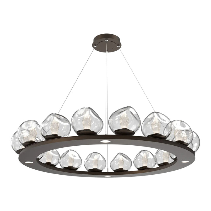 Luna Ring Chandelier by Hammerton Studio – Large in Flat Bronze