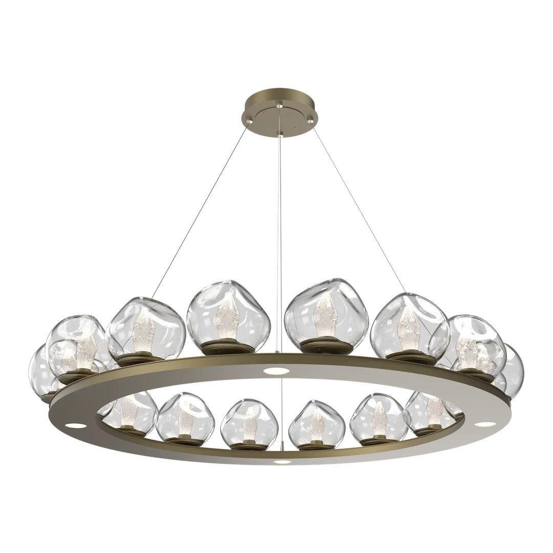 Luna Ring Chandelier by Hammerton Studio – Large in Gilded Brass
