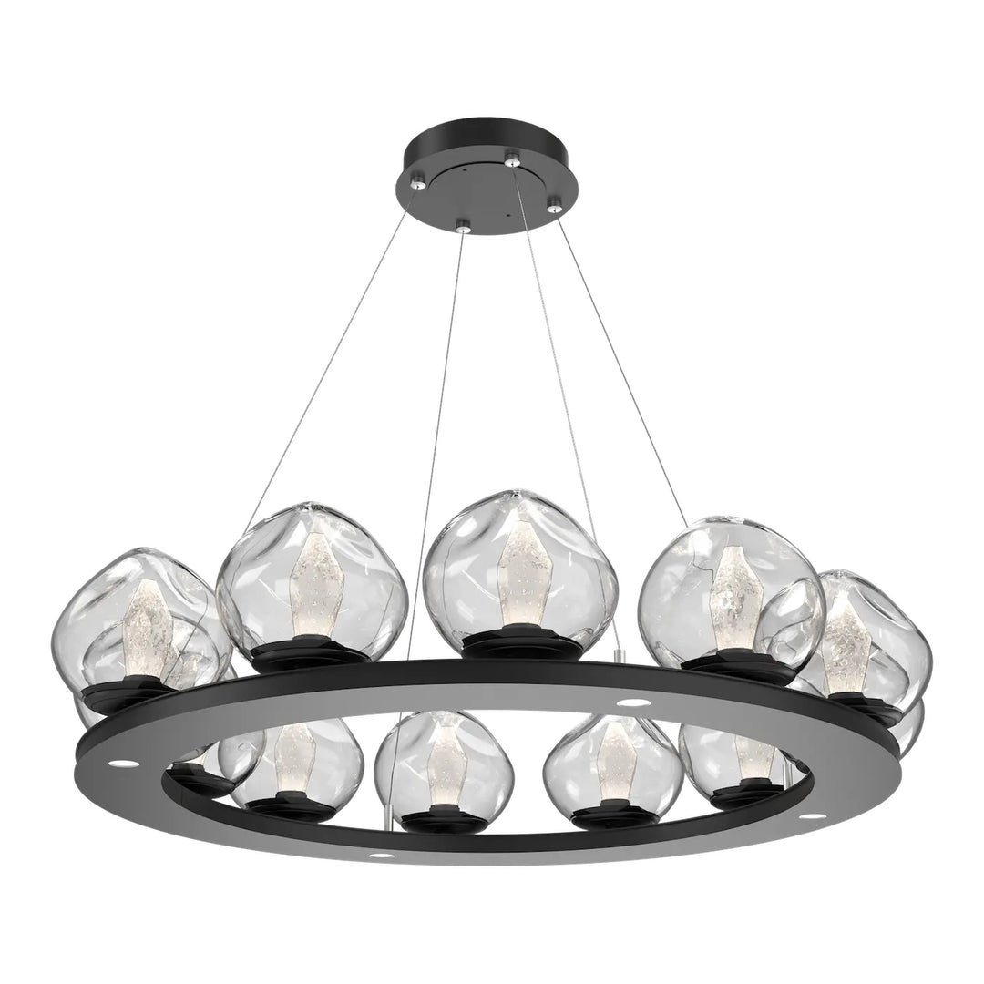 Luna Ring Chandelier by Hammerton Studio – Medium in Matte Black