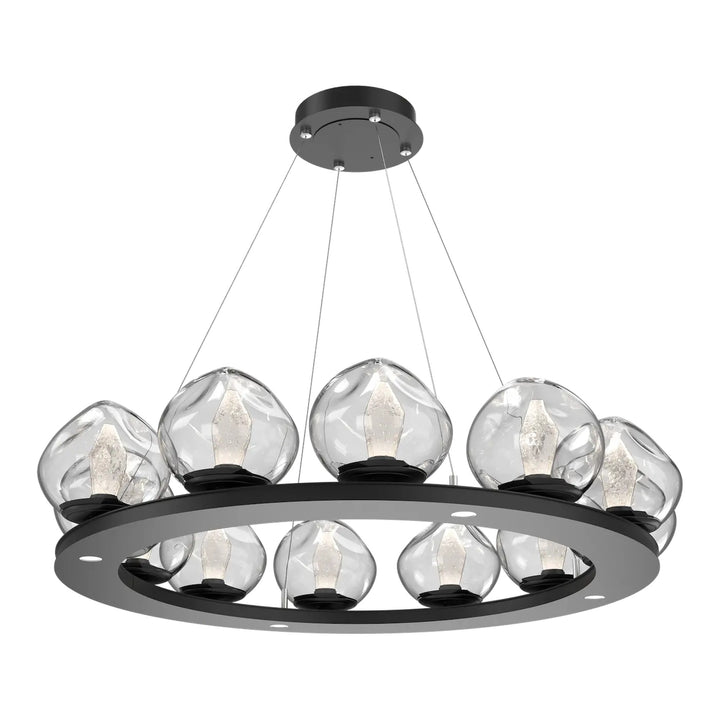 Luna Ring Chandelier by Hammerton Studio – Medium in Matte Black