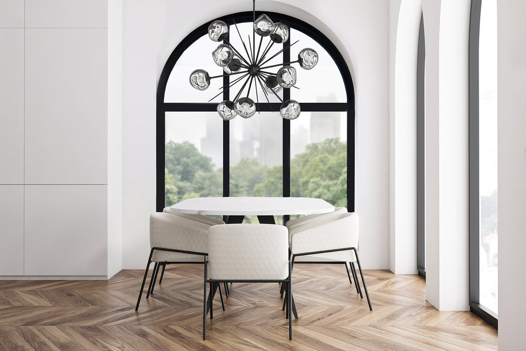 Luna Starburst Chandelier by Hammerton Studio in a styled interior
