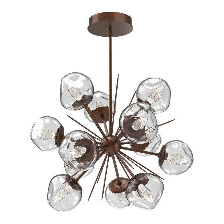 Luna Starburst Chandelier by Hammerton Studio – Medium in Burnished Bronze