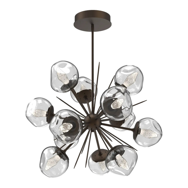 Luna Starburst Chandelier by Hammerton Studio – Medium in Flat Bronze