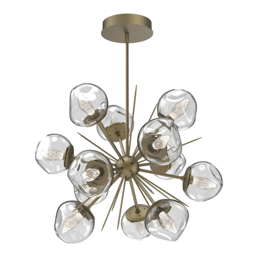 Luna Starburst Chandelier by Hammerton Studio – Medium in Gilded Brass