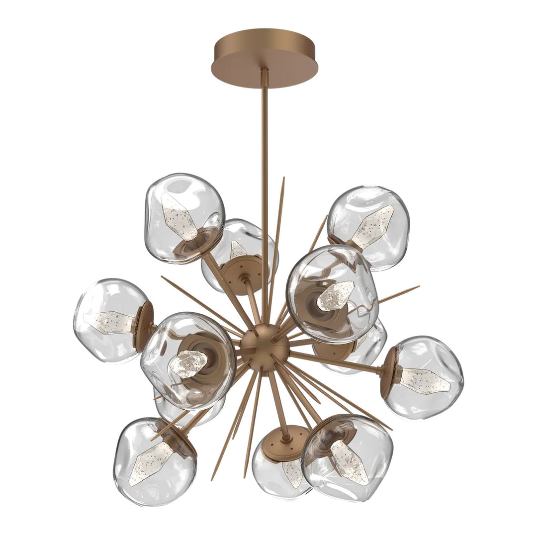 Luna Starburst Chandelier by Hammerton Studio – Medium in Novel Brass