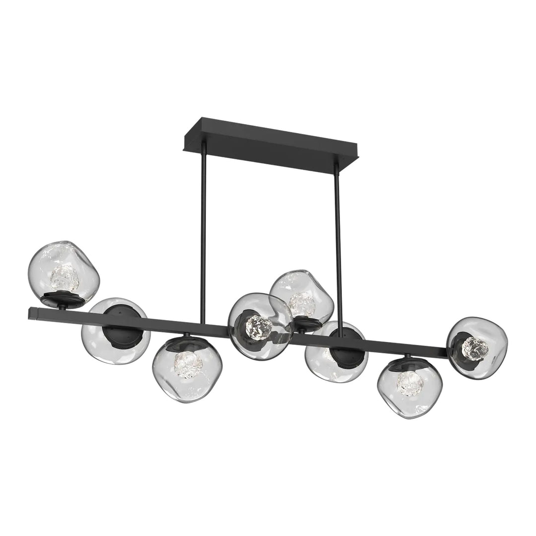 Luna Twisted Branch Chandelier by Hammerton Studio – 8 Lights in Matte Black with Clear glass