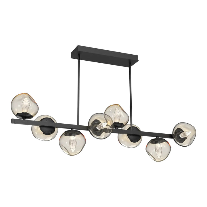 Luna Twisted Branch Chandelier by Hammerton Studio – 8 Lights in Matte Black with Geo inner diffuser