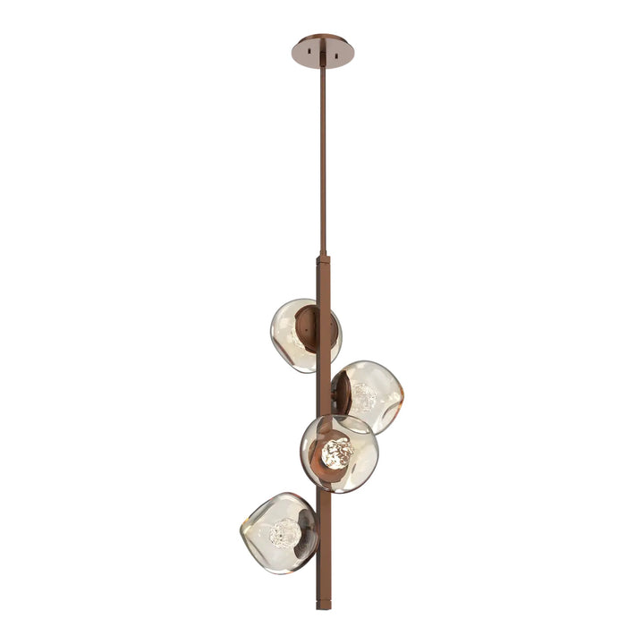 Luna Twisted Vine Chandelier by Hammerton Studio – 4 Lights in Burnished Bronze
