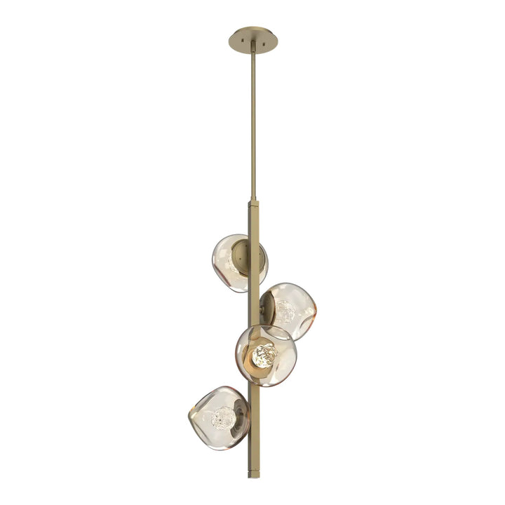 Luna Twisted Vine Chandelier by Hammerton Studio – 4 Lights in Gilded Brass
