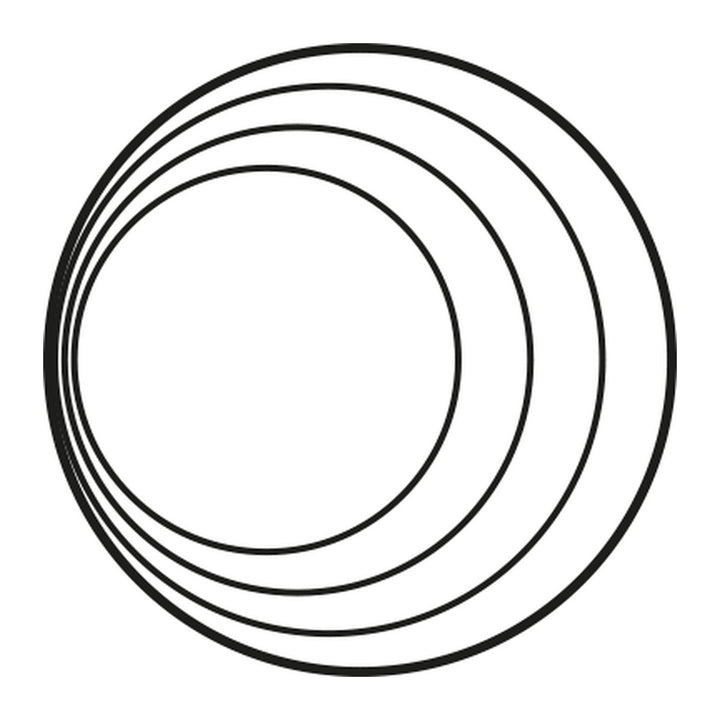 Lune Round Mirror by Connubia line drawing
