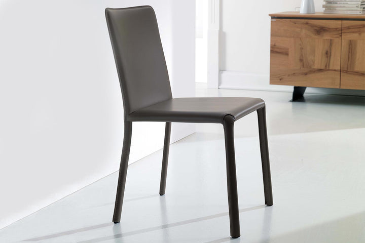 Lunette Hard Leather Dining Chair