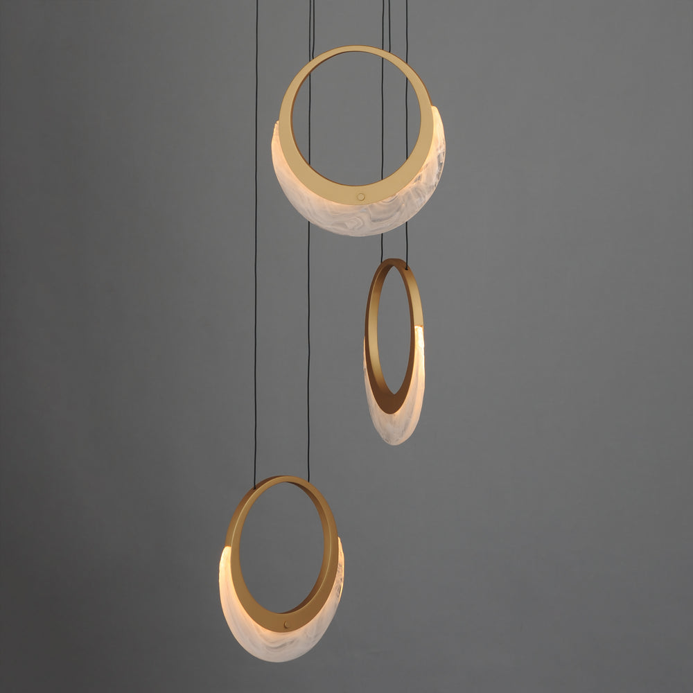Lyra 3-Light LED Pendant by ET2 Lighting, styled view 1