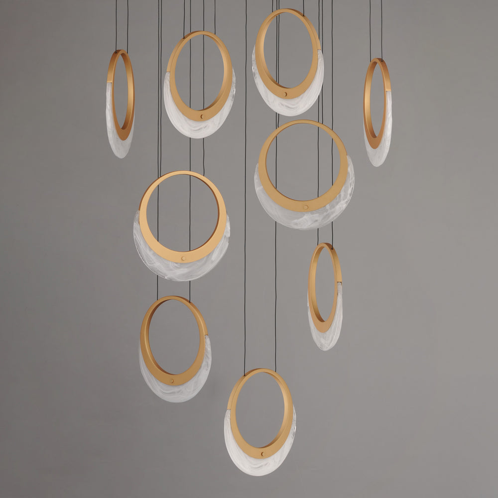 Lyra 9-Light LED Pendant by ET2 Lighting, styled view 1