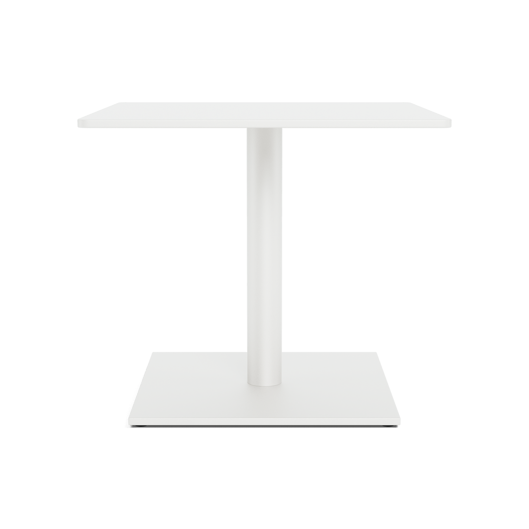 Madison Aluminum Square Side Table by Harbour in Aluminum White