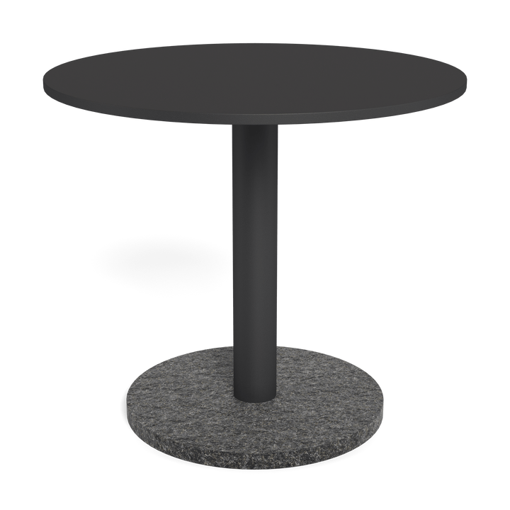 Madison Round Side Table by Harbour in Aluminum Asteroid