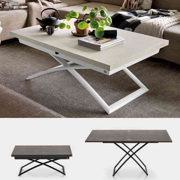 Magic-J Convertible Coffee-to-Dining Table by Connubia in a styled interior