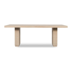 Magnolia Double Pedestal Dining Table by Modus in Daffodil — product view on a white background