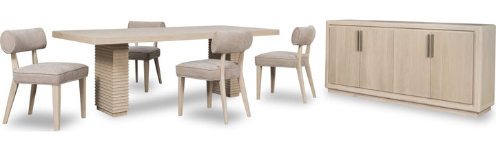Magnolia Upholstered Dining Chair in Brown Sugar Chenille — product view on a white background
