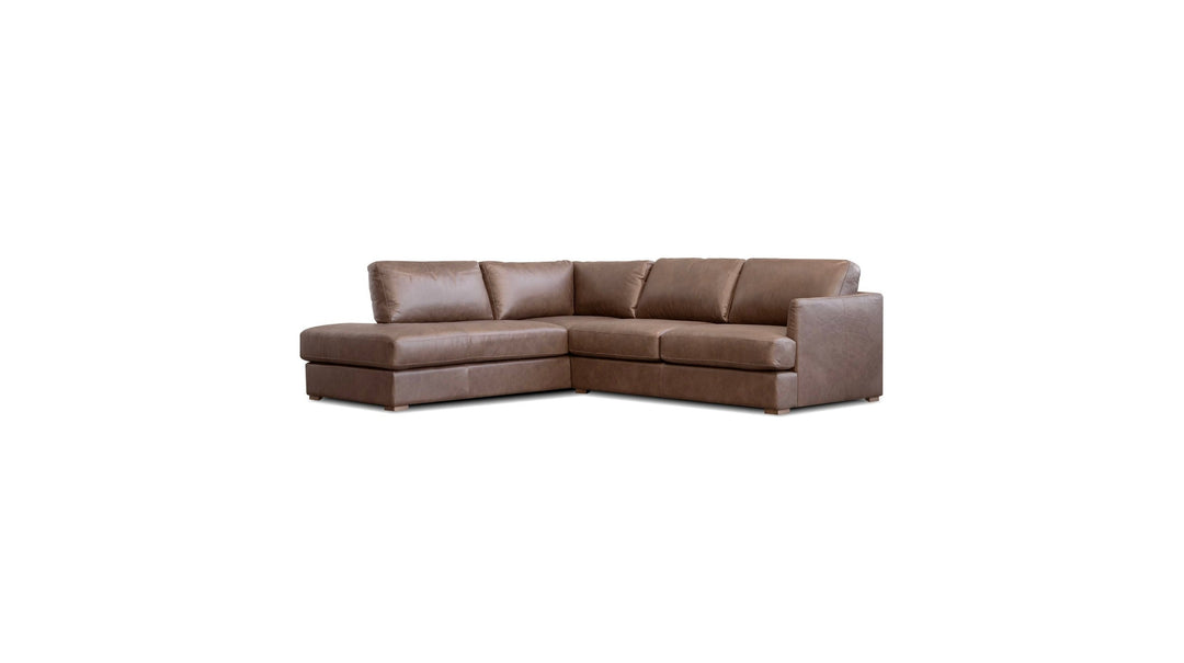 MALEA Sectional 2-Piece Chaise Left Side Facing Hot Chocolate