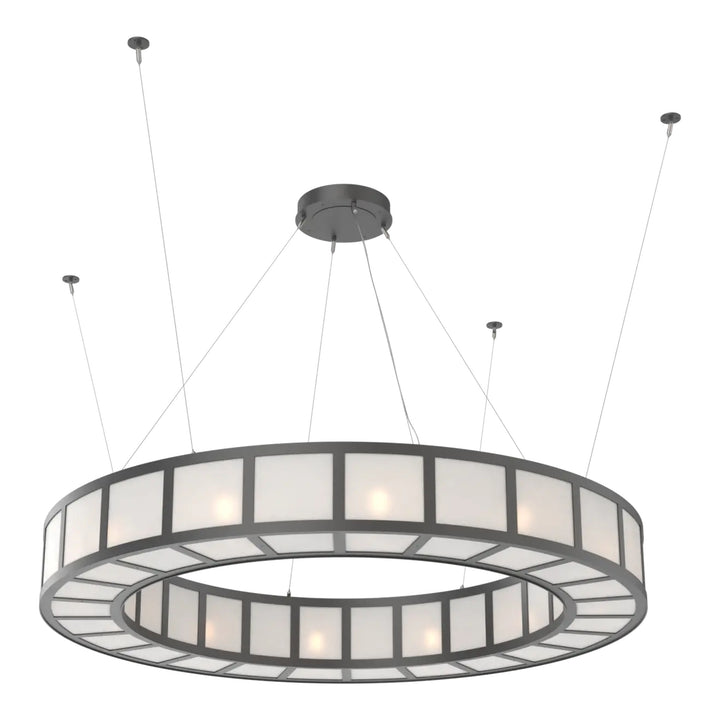 Manhattan Outdoor Ring Chandelier by Hammerton Studio in Argento Grey