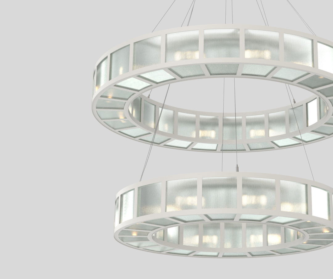 Manhattan Outdoor Ring Chandelier by Hammerton Studio in a styled interior
