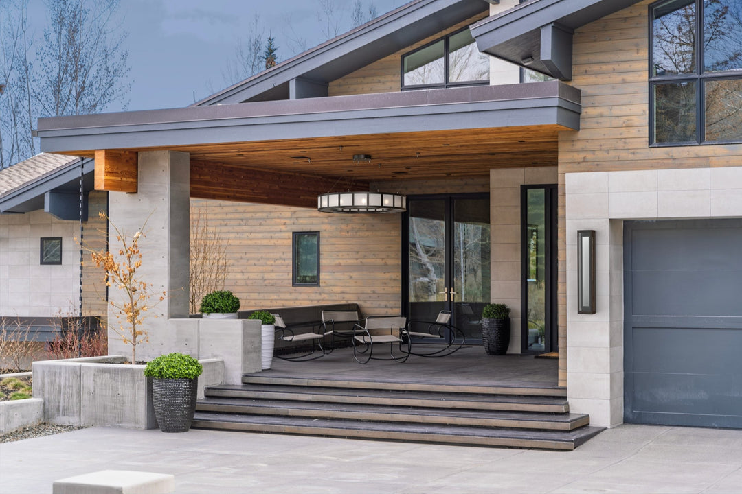 Manhattan Outdoor Ring Chandelier by Hammerton Studio in a styled interior