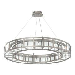 Manhattan Ring Chandelier by Hammerton Studio in Beige Silver