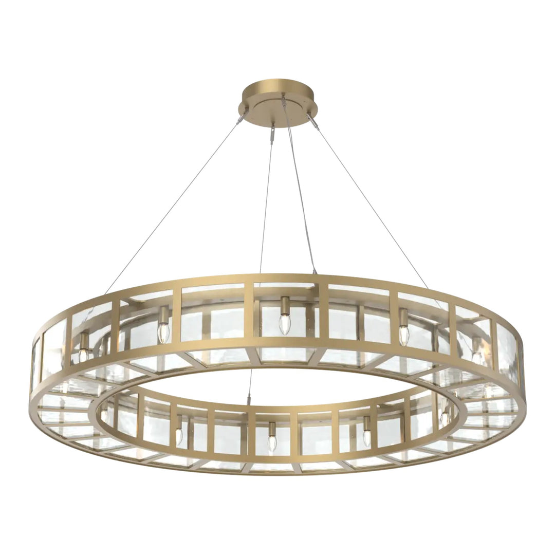 Manhattan Ring Chandelier by Hammerton Studio in Gilded Brass