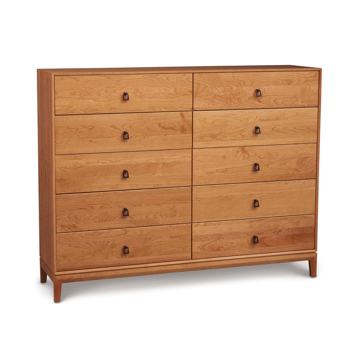 Mansfield 10-Drawer Dresser in natural cherry