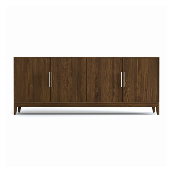 Mansfield 79-inch high media console in natural walnut