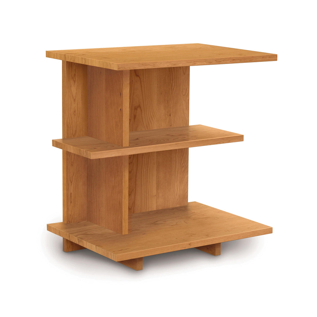 Mansfield Open Shelf Nightstand in natural cherry