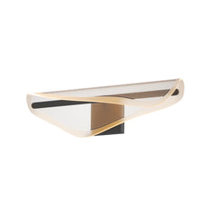 Manta 24" LED Bath Vanity by ET2 Lighting in Black, front view