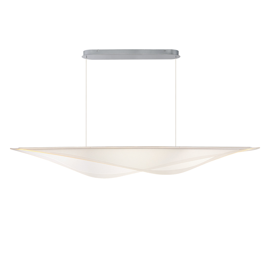 Manta 70" LED Linear Pendant by ET2 Lighting in Polished Chrome finish