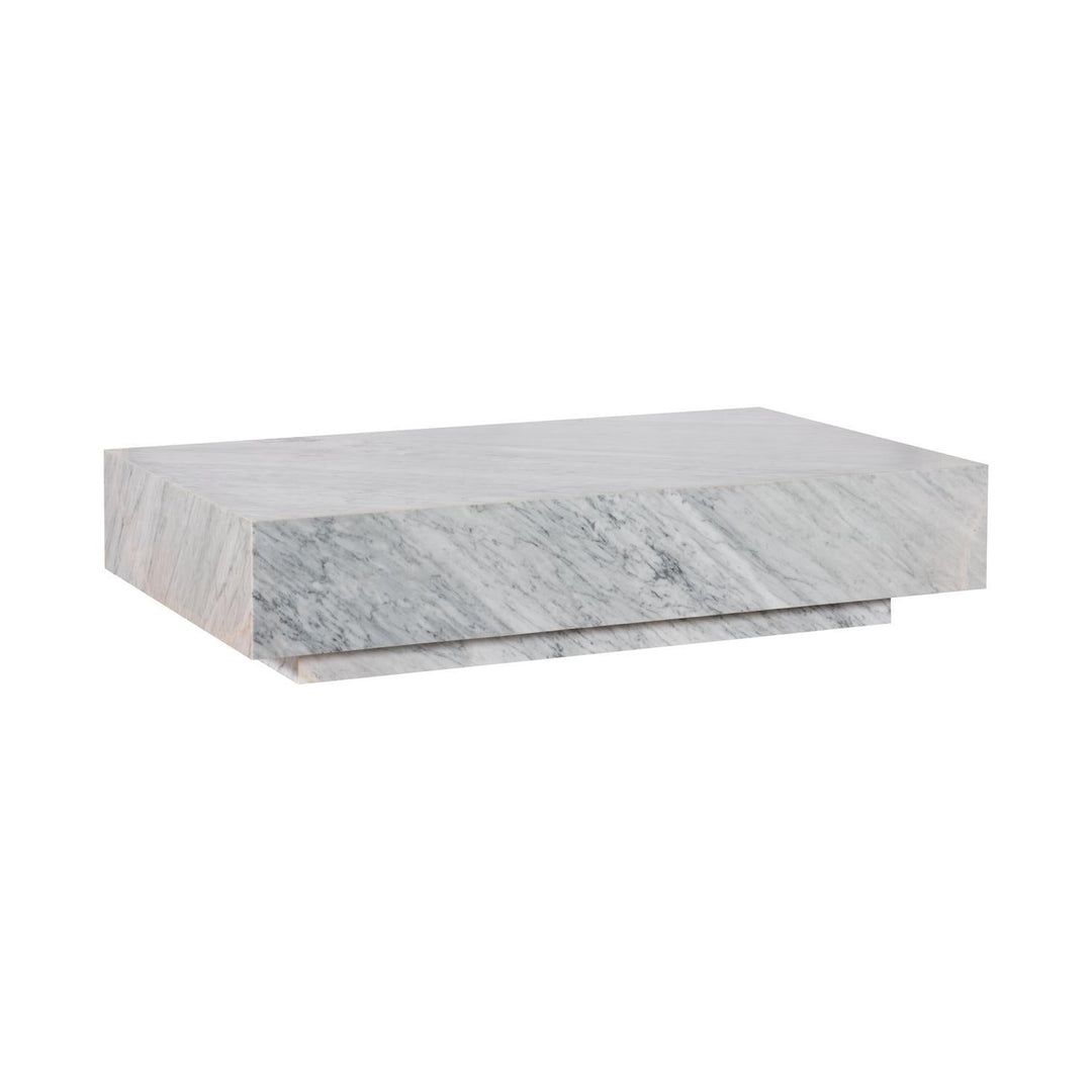 Marble Coffee Table, White by Phillips Collection — centered product view