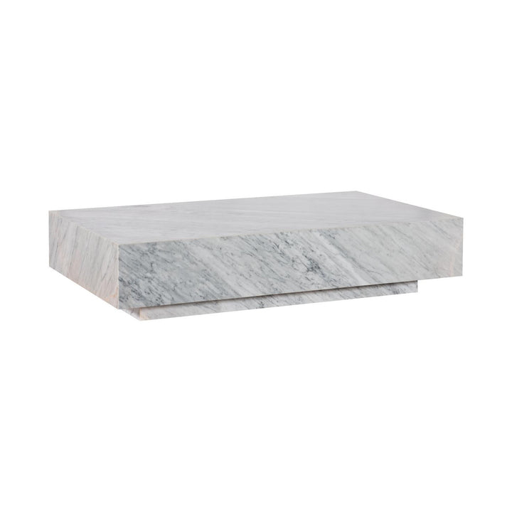 Marble Coffee Table, White by Phillips Collection — centered product view
