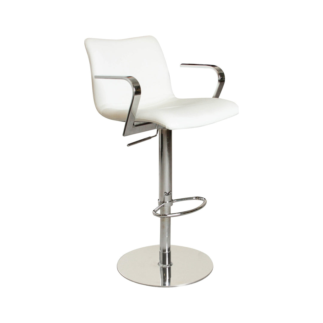 Marlon Hydraulic Bar Stool — white cutout (Taji)