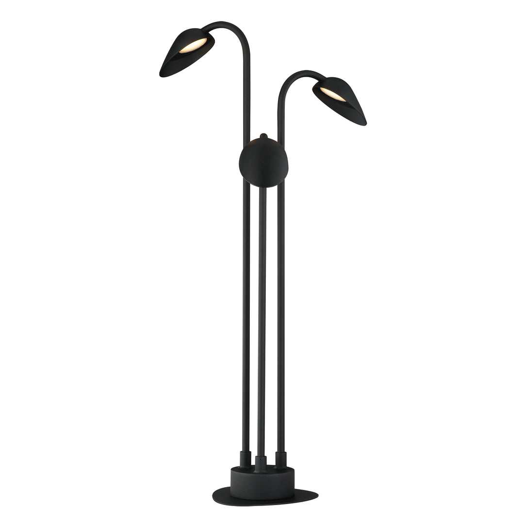 Marsh 12-24V 3-Light Garden LED Light by ET2 Lighting in Black, front view