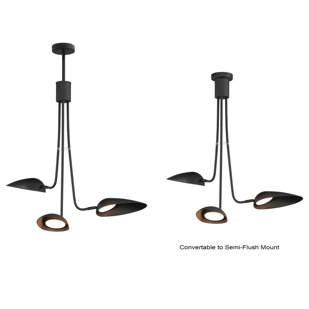 Marsh 3-Light LED Pendant by ET2 Lighting, detail view 1