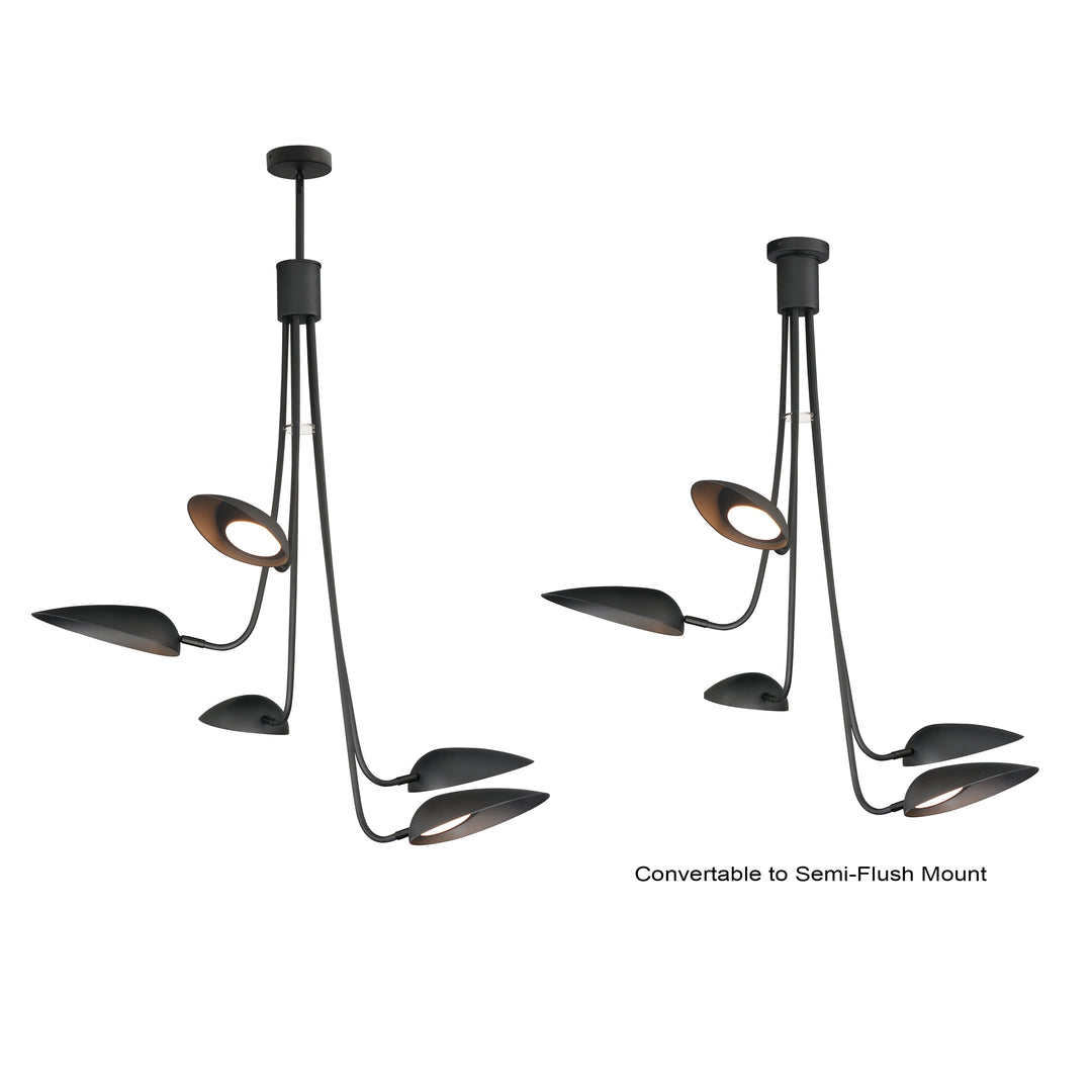 Marsh 5-Light LED Pendant by ET2 Lighting, detail view 1