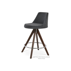 Martini Pyramid Wood Swivel Stool by Soho Concept — white cutout