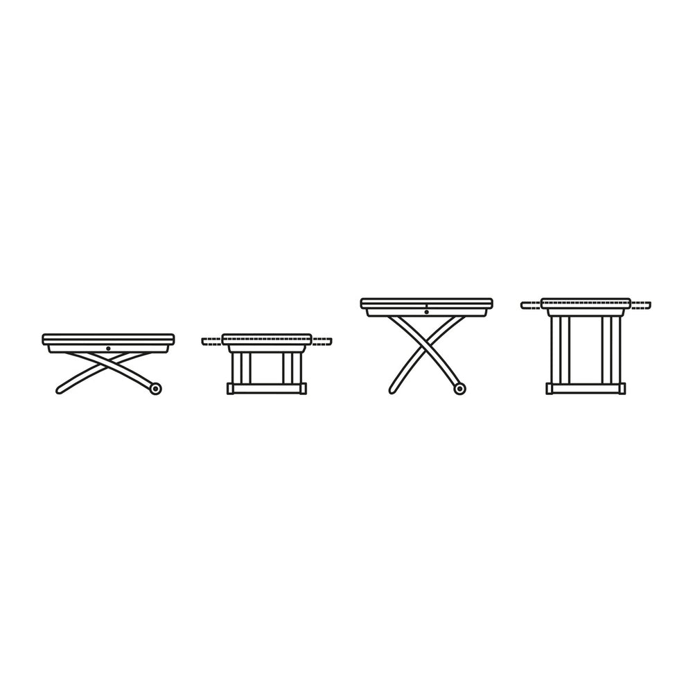 Mascotte Convertible Coffee-to-Dining Table by Connubia, white background