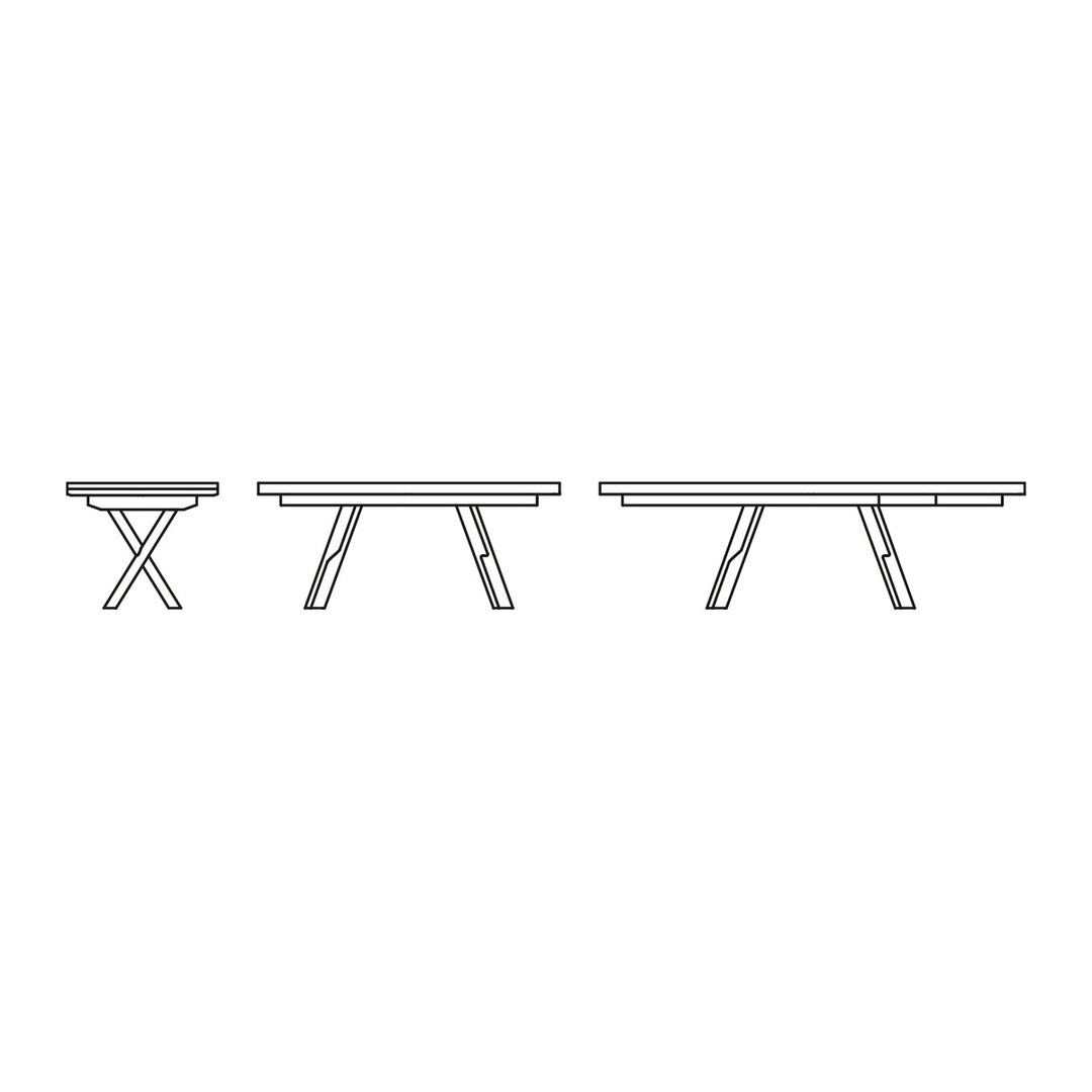 Master Extendable Dining Table by Connubia line drawing