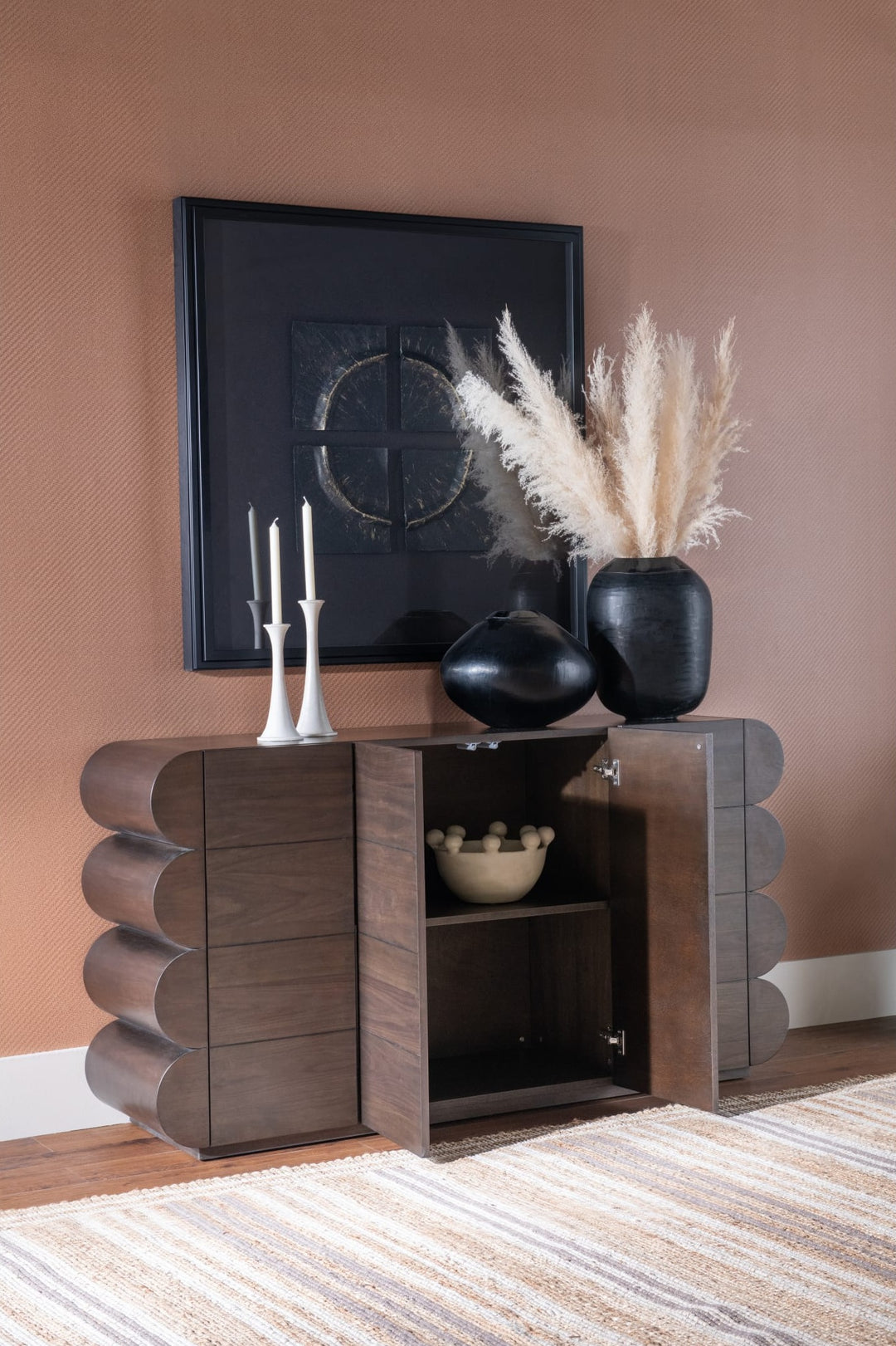 Mataranka Four Door Sideboard in Bistre — lifestyle photo