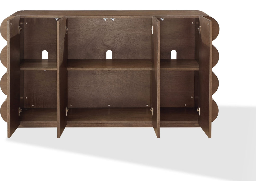 Mataranka Four Door Sideboard in Bistre — product view on a white background