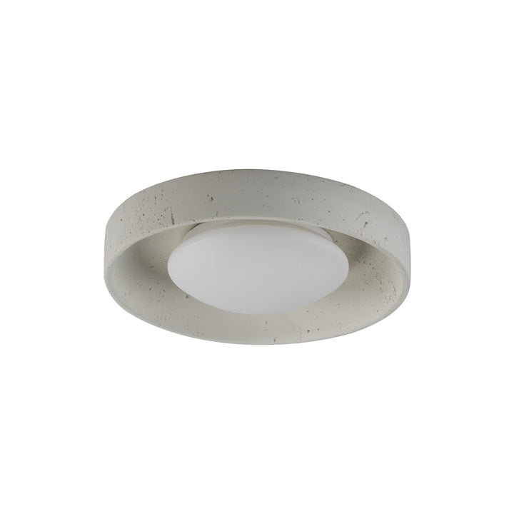 Matera 13" LED Flush Mount - 5CCT by ET2 Lighting in Chalk White, front view
