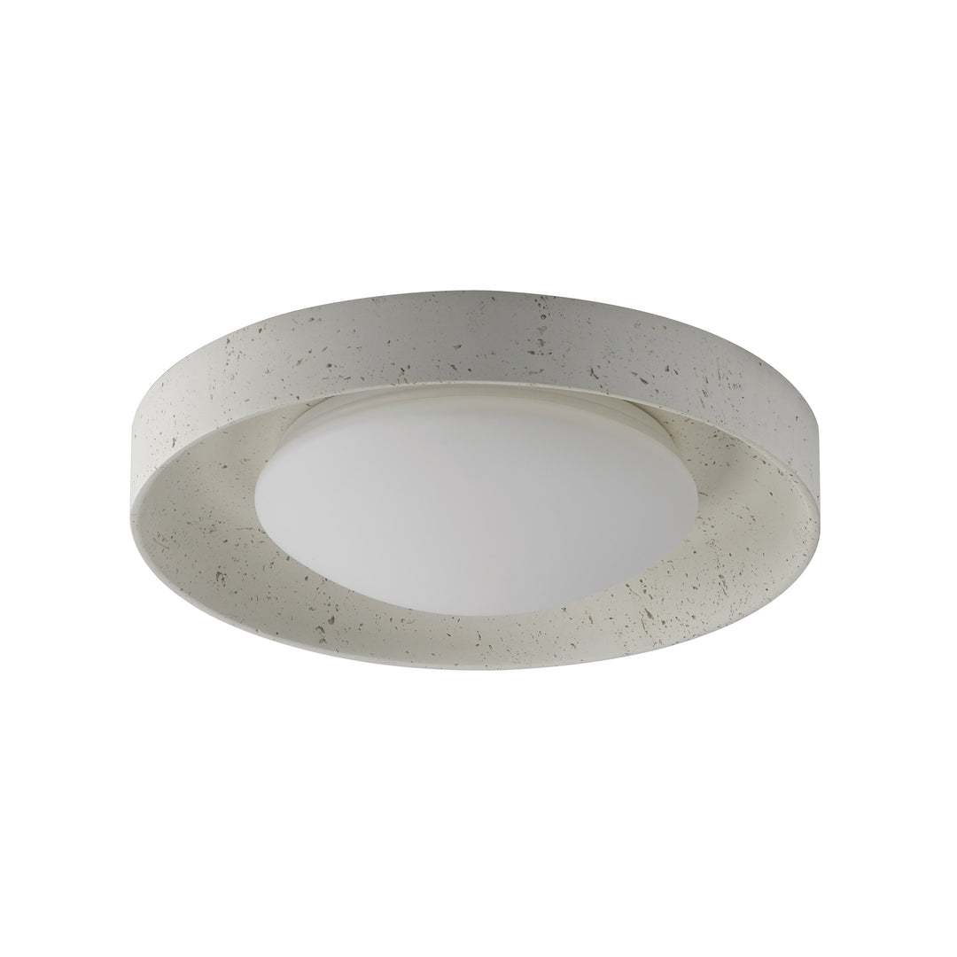 Matera 18" LED Flush Mount - 5CCT by ET2 Lighting in Chalk White, front view