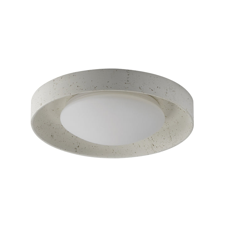 Matera 18" LED Flush Mount - 5CCT by ET2 Lighting in Chalk White, front view