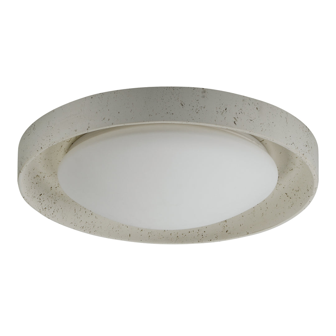 Matera 22" LED Flush Mount - 5CCT by ET2 Lighting in Chalk White, front view