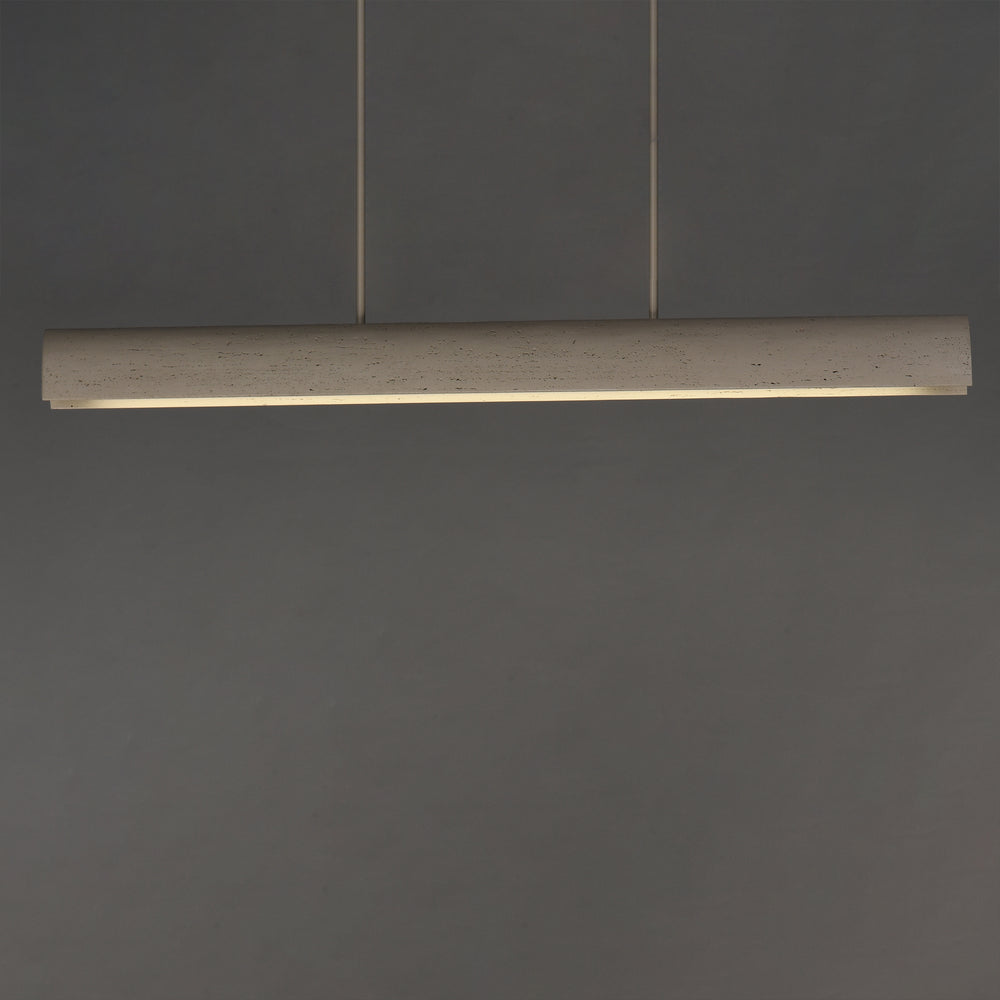 Matera 50" LED Linear Arch Pendant by ET2 Lighting, styled view 1